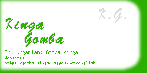 kinga gomba business card